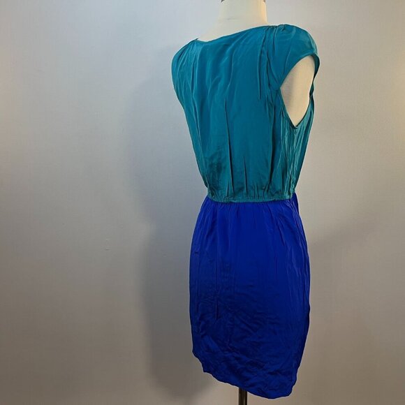Charlie Jade Women's Turquoise Blue 100% silk dress - Size Small - NWT - Picture 5 of 5